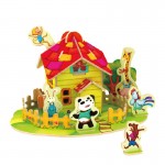 Police Office Forest Cabine - Puzzle 3D din lemn